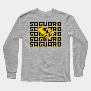 Saguaro Sabercats (Stacked - Black Lined) Long Sleeve T-Shirt